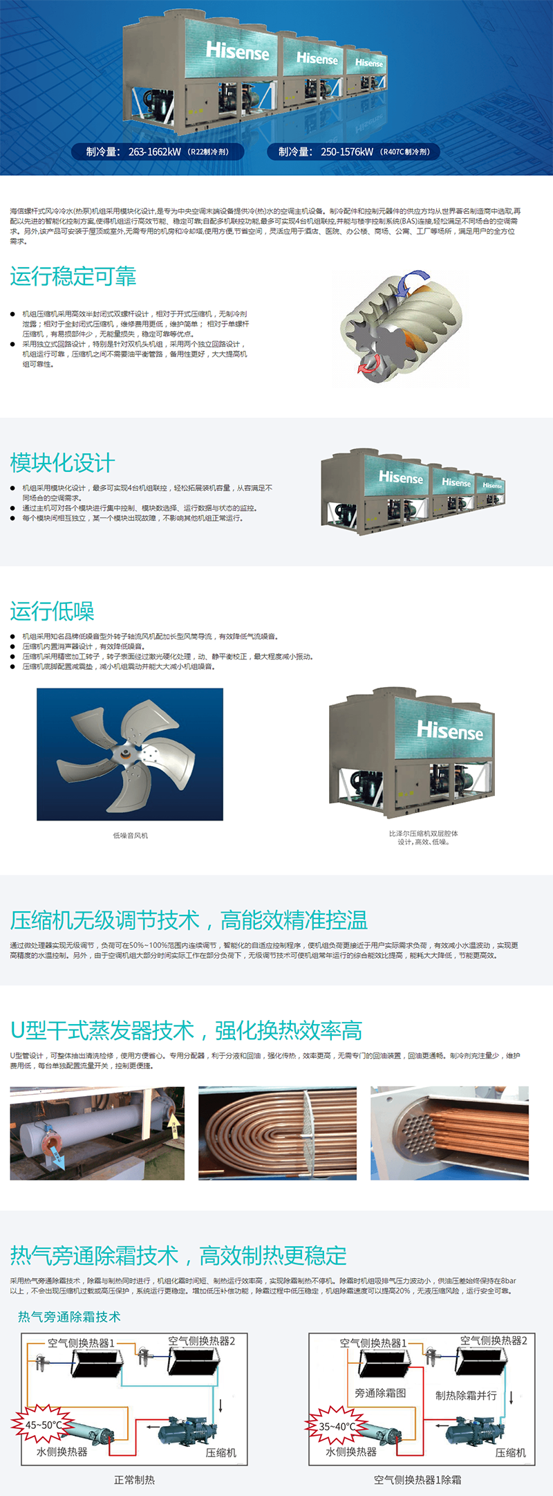 商用中央空调 冷水机组 风冷螺杆式冷水（热泵）机组